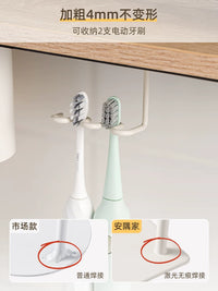 Magnetic Toothbrush Holder Wall Mounted with Dispenser for Bathroom Storage