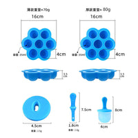 7-Cavity Silicone Ice Cube Tray with Lid for Baby Food and Drinks, Quick Freeze Ice Ball Maker