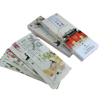 Chinese Style 24 Solar Terms & Ancient Poetry Bookmark Set, Hand-Painted Landscape Traditional Culture Student Reward Cards