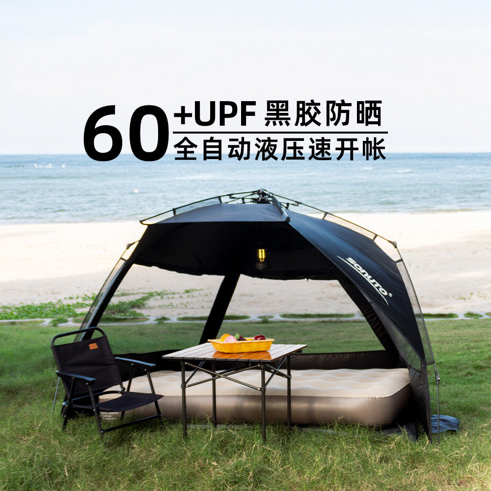 Outdoor Automatic Pop-Up Tent Tarp Combo with UV Protection for Camping and Beach