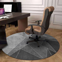 Round Crystal Velvet Area Rug for Living Room Bedroom Office Chair Mat