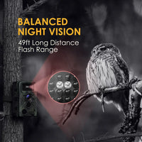Infrared HD Waterproof Hunting Camera for Outdoor Surveillance and Photography with Multi-Stabilization