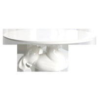 European Style White Ceramic Rabbit Cake Stand Dessert and Snack Plate