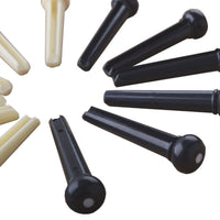Acoustic Guitar Bridge Pins, ABS Plastic, Black/White, 60-Pack