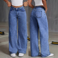 Women's High-Waisted Loose Straight Leg Jeans