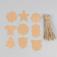 Blank Kraft Paper Gift Tags with Twine - Decorative Hanging Labels for Clothing, Gifts, and DIY Crafts