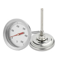 Stainless Steel BBQ Grill Smoker Oven Thermometer 0-500℃/0-120℃ High Precision Bimetal Temperature Gauge for Indoor Outdoor Cooking