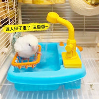Automatic Bird Bath Tub for Parrots and Small Birds, External Shower Basin