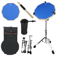 12-inch Drum Practice Pad Set with Oxford Backpack - Percussion Training Kit