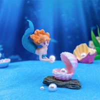 Mermaid and Shell Micro Landscape Ornaments for Aquarium Decor