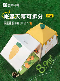 Himalayan Carrot Inflatable Tent for Outdoor Camping, Kids' Play, Picnic, and Indoor Overnight Stays