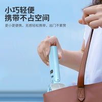 Portable Neck Fan with Cooling Mist, Foldable USB Rechargeable Handheld Turbo Fan for Outdoor Summer Use