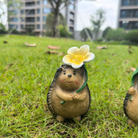 Miniature Hedgehog Resin Ornament for Garden & Landscape Decor