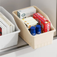Temu Slanted Opening Storage Bins with Wheels for Cabinet Pantry Organization
