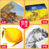 Oil Painting Paper Canvas Texture Cardboard for Acrylic and Gouache, Thickened Art Paper