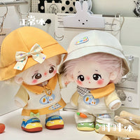 20cm Carrot-Themed Doll Clothes Set for Cotton Dolls, Cute Outfit for Idol Dolls