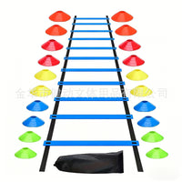 Agility Ladder Training Set with Resistance Parachute, Disc Cones, Hurdles, and Jump Rope for Soccer Training