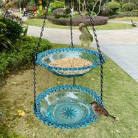 Hanging Window Bird Feeder Outdoor Garden Hummingbird Feeder Bird Bath Decor