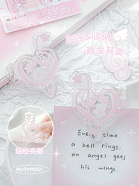RosyPosy Transparent Acrylic Binder Clips for Stationery and Planners