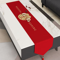 Wedding Table Runner Red Double Happiness Decoration Tea Table Cloth Wedding Celebration TV Cabinet Dining Table Runner
