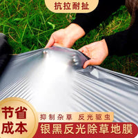 Silver-Black Agricultural Mulch Film for Planting, Thickened, Insulating, Reflective, Weed & Pest Control