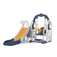 2-in-1 Kids Indoor Slide and Swing Set for Ages 2-10
