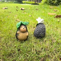 Miniature Hedgehog Resin Ornament for Garden & Landscape Decor