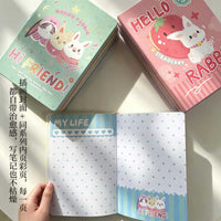 New A5 Cartoon Stitching Notebook Thickened Color Pages Lined Inner Portable Student Learning Office Notebook