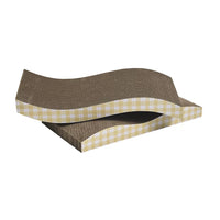 Corrugated Cardboard Cat Scratcher Lounge Bed, Durable Scratch Pad for Cats and Kittens