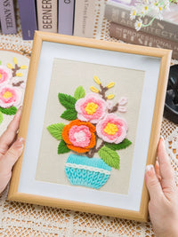 DIY Embroidered Hydrangea Bouquet Craft Kit for Adults