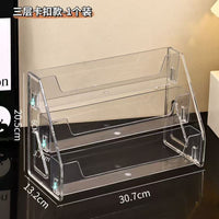 Acrylic Display Stand Tiered Desktop Organizer for Badges Pins Figurines Collectibles