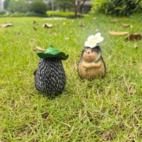 Miniature Hedgehog Resin Ornament for Garden & Landscape Decor