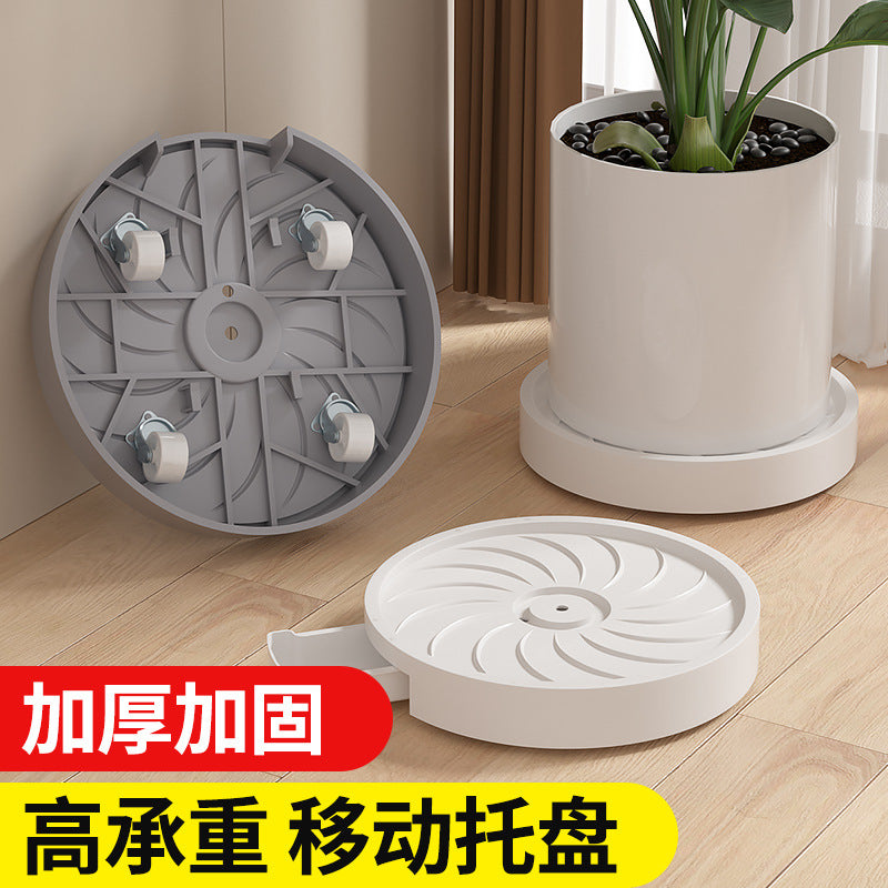 Adjustable Rectangular Plant Pot Mover with Water Tray and Wheels