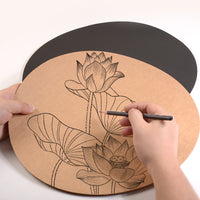 Round Cardstock 200gsm Colored White Cardboard Hard Black Cardboard Kraft Paper for Painting and Handicrafts