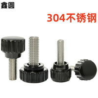 304 Stainless Steel Knurled Round Head Thumb Screws with Plastic Overmold for Adjustment M3-M10