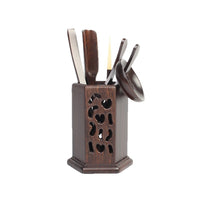 Ebony Tea Ceremony Six Gentlemen Set with Wooden Storage Box