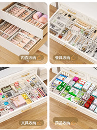 Expandable Drawer Organizer with Adjustable Dividers for Desk, Vanity, Kitchen Utensils