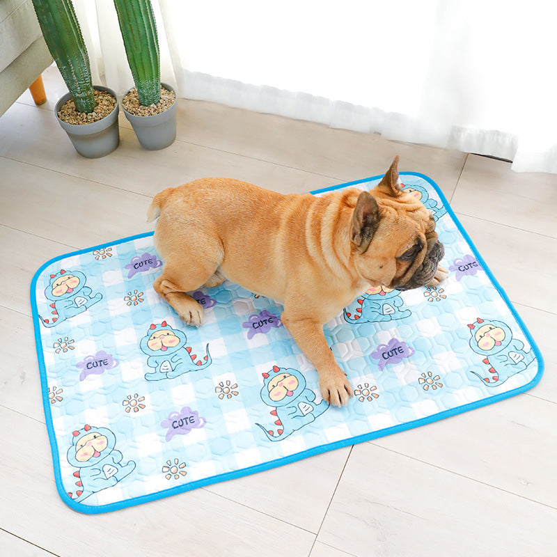 Pet Cooling Mat Breathable Ice Silk Pad for Dogs and Cats, Summer Sleep Mat