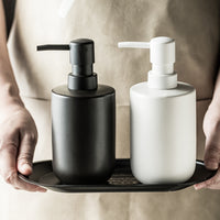 Minimalist Ceramic Lotion Dispenser Bottle for Hand Soap, Shampoo, Shower Gel
