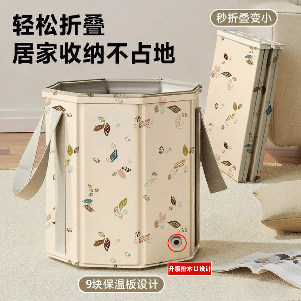Portable Foldable Foot Spa Bucket with Thermal Insulation for Home and Dorm Use