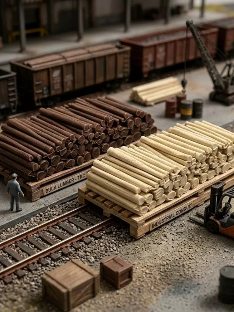 HO Scale 1:87 Miniature Cargo Model Realistic Plastic Train Diorama Accessories Micro Landscape Photography Props