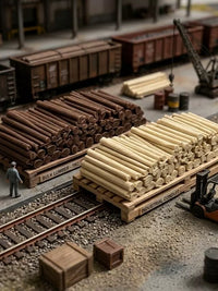 HO Scale 1:87 Miniature Cargo Model Realistic Plastic Train Diorama Accessories Micro Landscape Photography Props