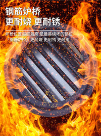 Portable Wood-Burning Stove for Outdoor Camping and Home Heating, with Reinforced Steel Base