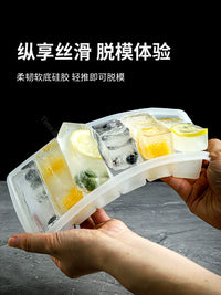 Silicone Ice Cube Tray with Lid for Whiskey Cocktails and Drinks, Large Long-Lasting Ice Molds
