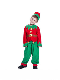 Kids' Christmas Elf Costume Set for Boys and Girls, Holiday Party & Performance Outfit