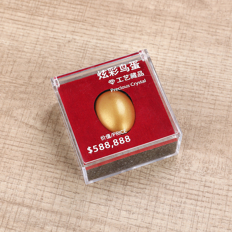 Delta Peripheral Large Golden Egg Collectible Game Prop Toy with Glass Marbles