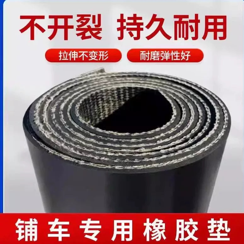 Heavy-Duty Rubber Truck Bed Mat with Fabric Reinforcement - Universal Fit, Anti-Slip Cargo Liner