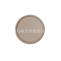 Ceramic Plant Pot Saucer Round Matte Black/Gray Water Catch Tray Base