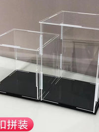 Clear Acrylic Display Case with Hinged Door for Collectibles, Action Figures, Model Cars, and Building Blocks