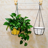 Iron Art Balcony Hanging Planter Basket for Green Plants, Spider Plants, Succulents - Hanging Flower Pot Stand